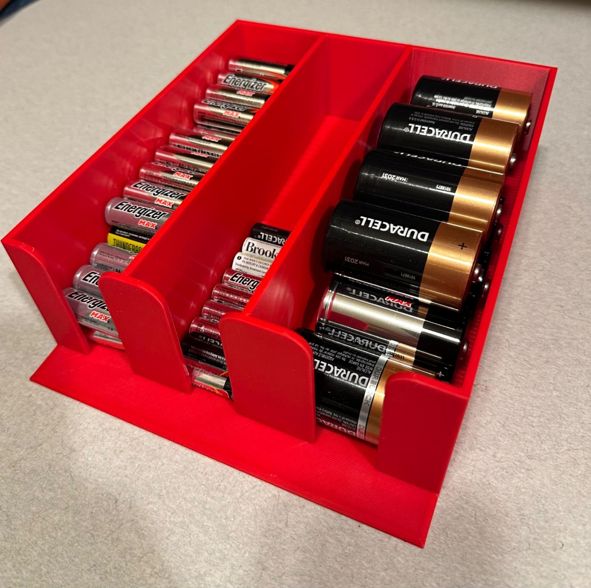 Battery drawer box/organizer