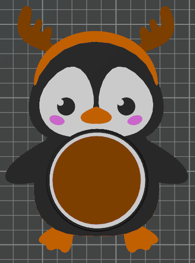 Christmas Ornaments Candy Holder - Penguin Wearing Deer Hat