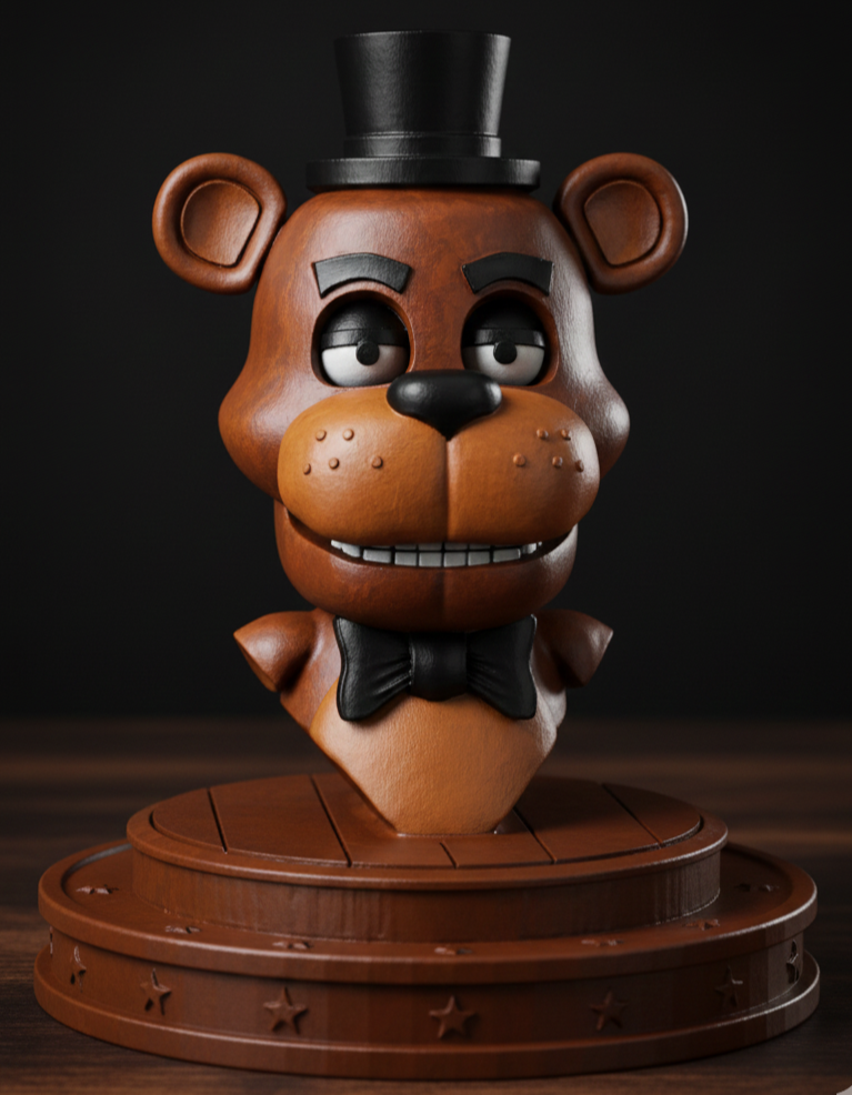 Busto Freddy Fazbear 3D – Five Nights at Freddy’s