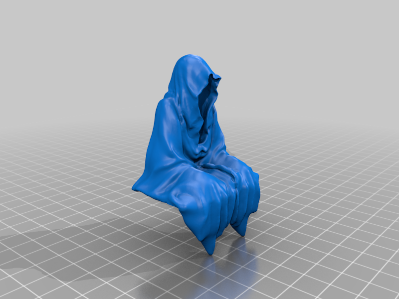 A STATUE OF A SITTING GHOST
