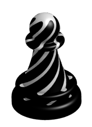 Spiral Passthrough Chess Pawn
