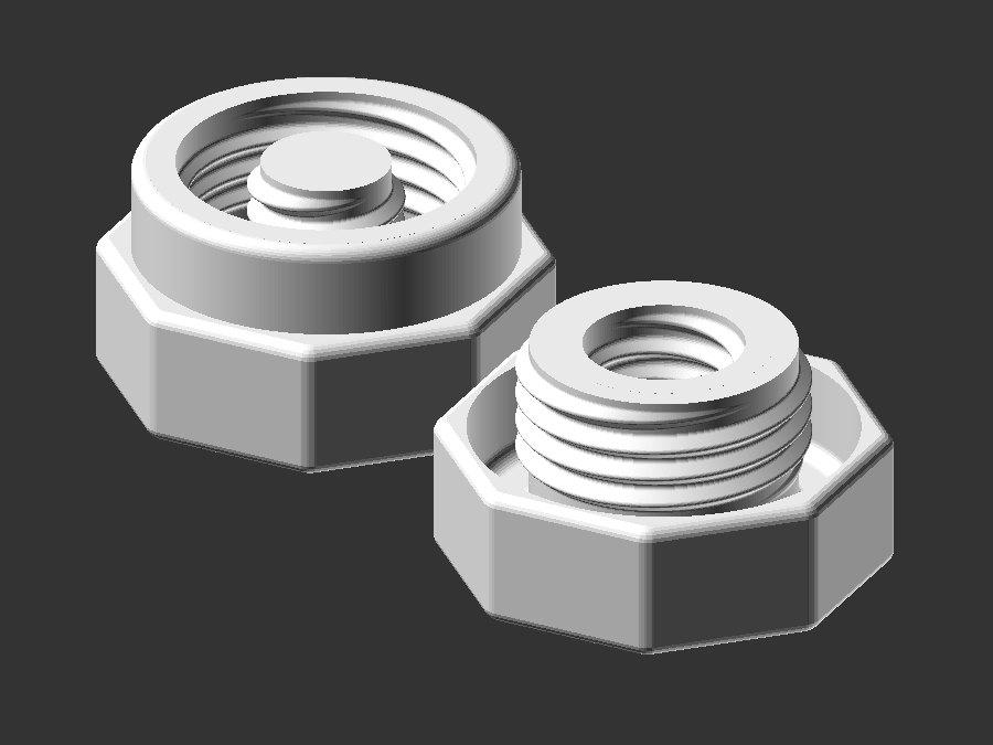 Coaxial threaded heavy duty leveler