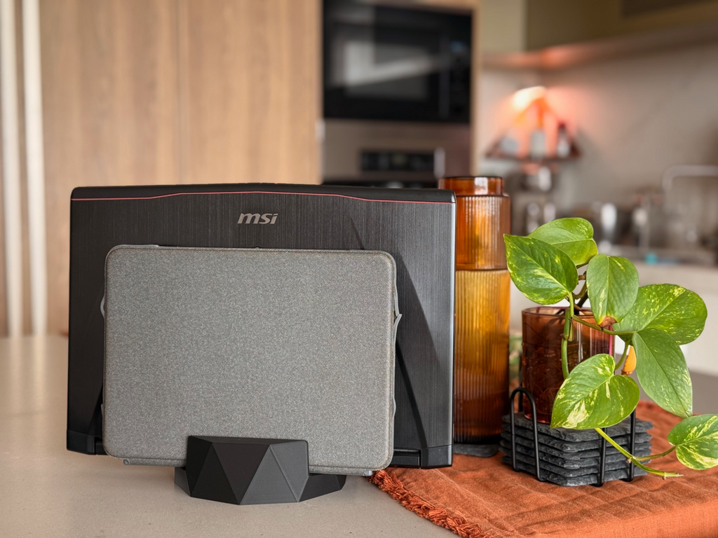 Geometric Style Vertical Laptop & Tablet Stand