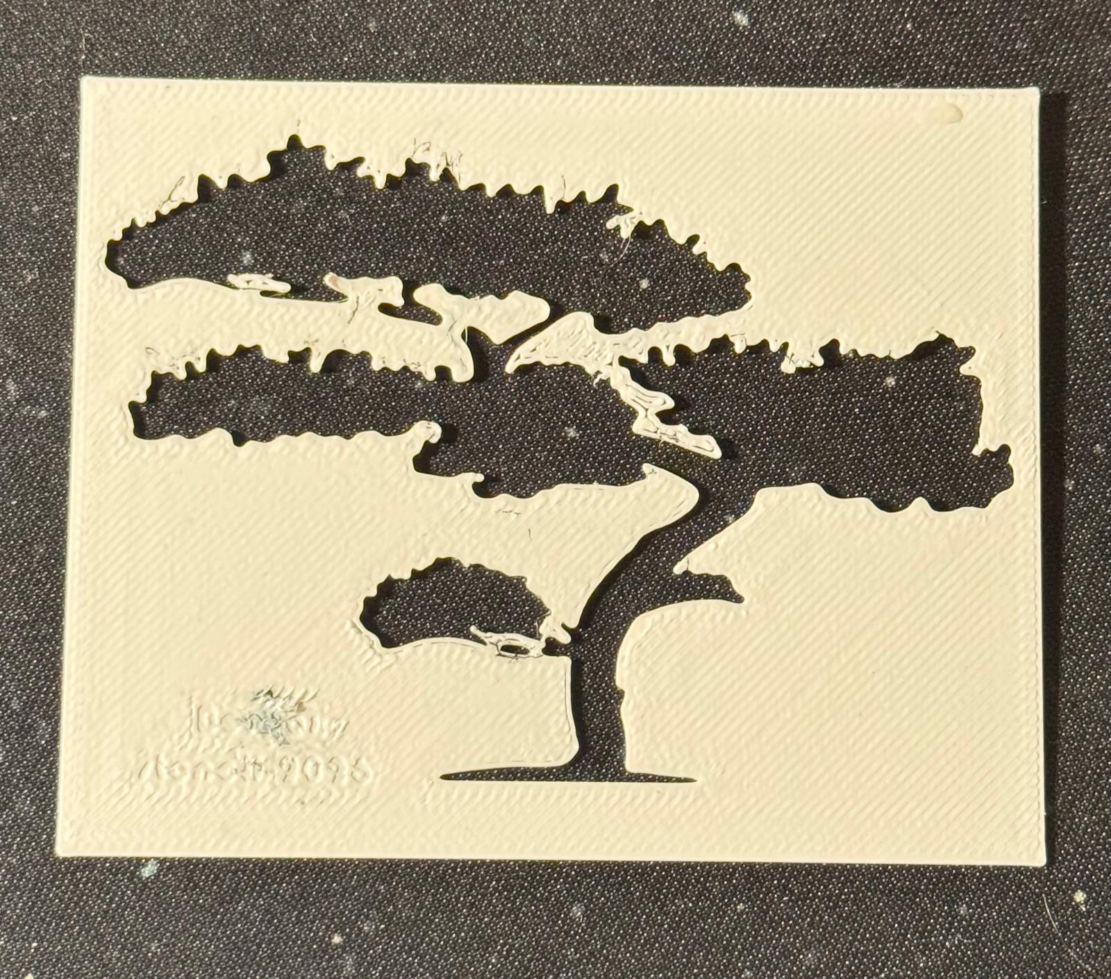 A bonsai stencil