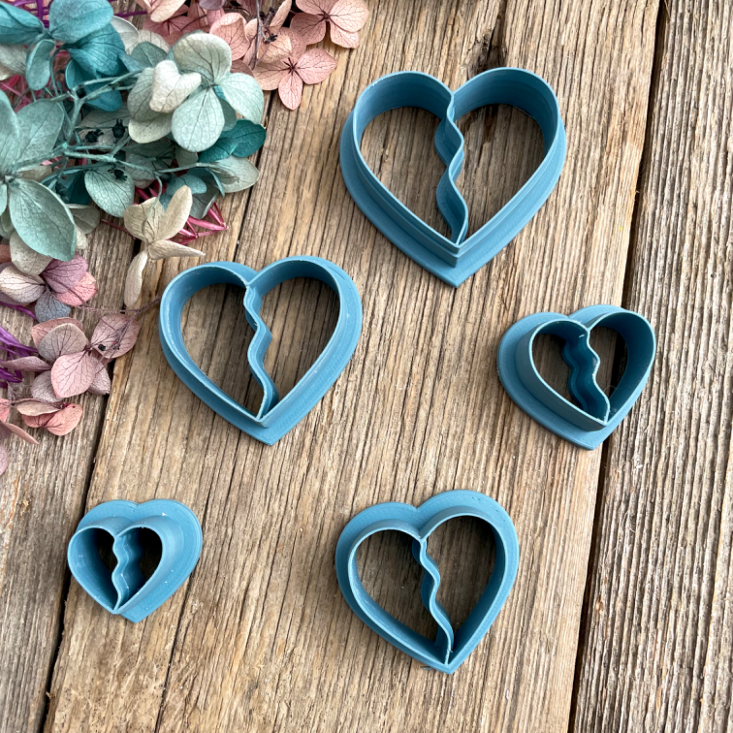 Best Friends Forever Heart Necklace Earring Cutter
