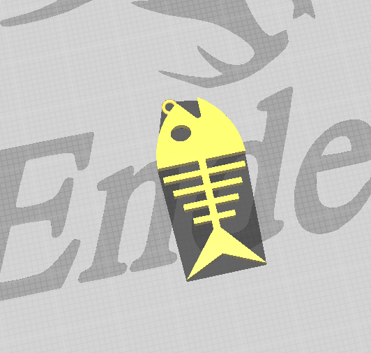 EARRING SKULL FISH