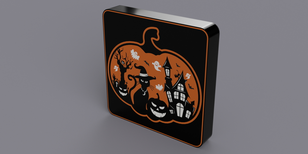 Halloween Scene Hanging Light Box