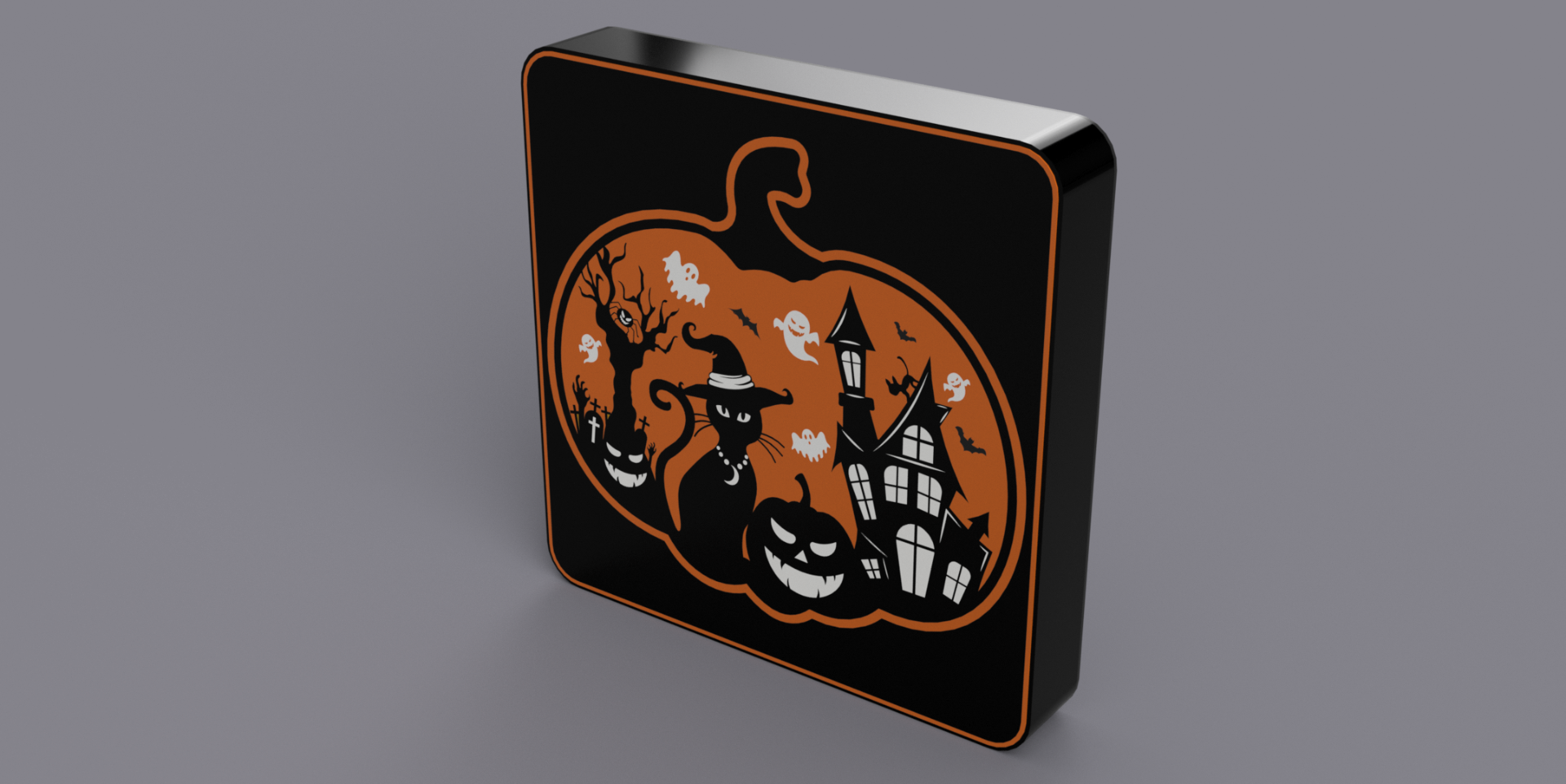 Halloween Scene Hanging Light Box