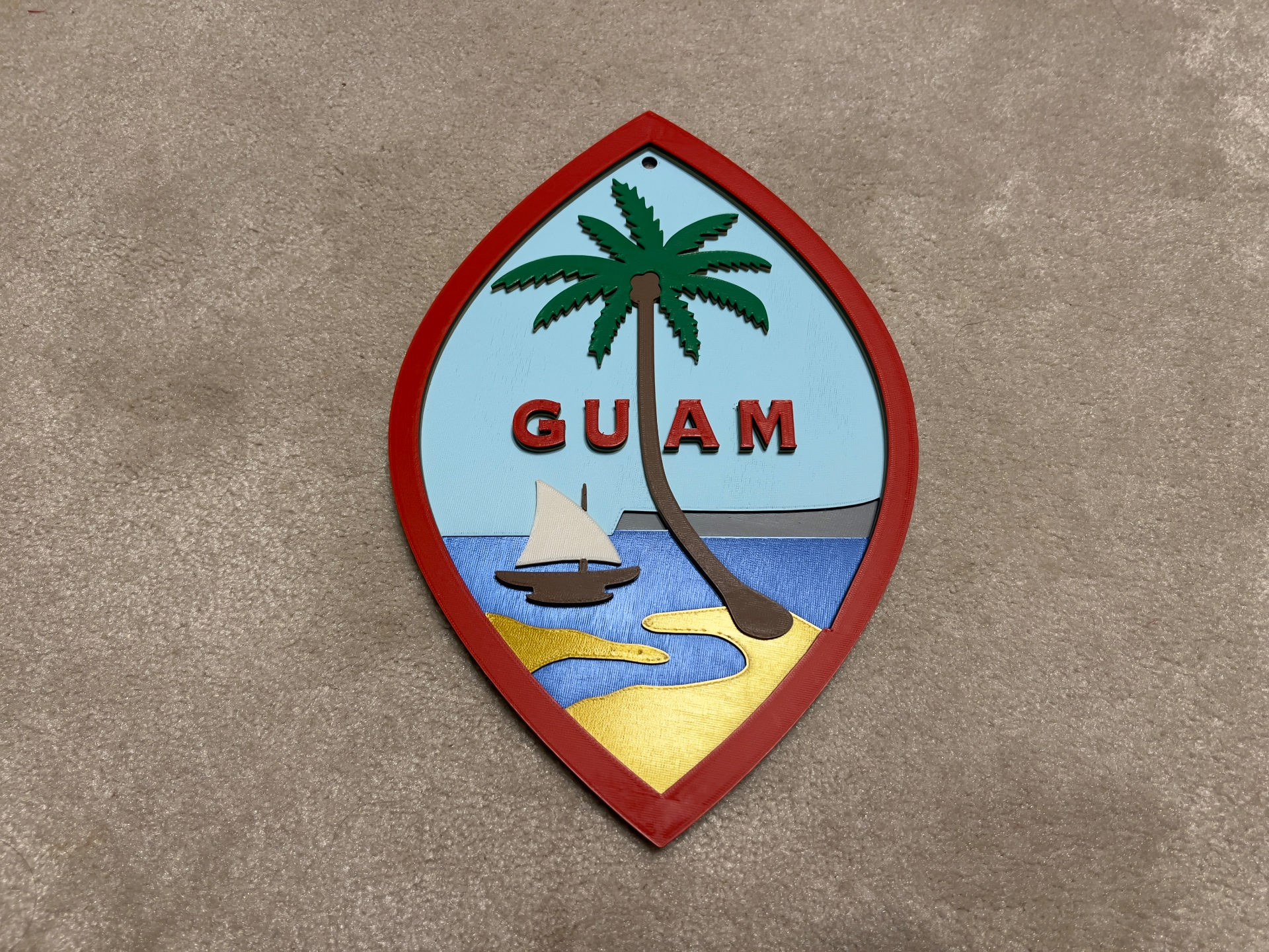 Guam state seal logo wall plaque