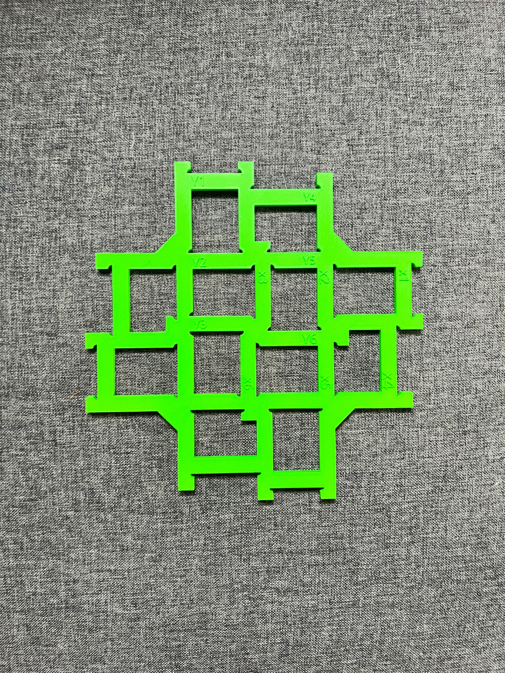 Dimensional correction test piece