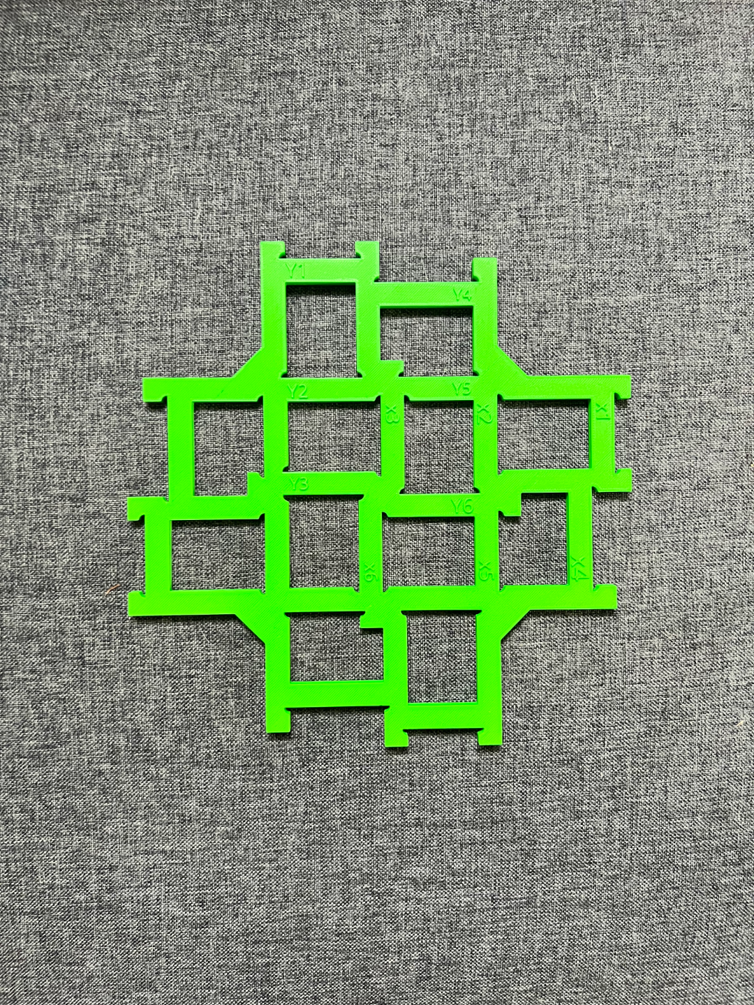 Dimensional correction test piece