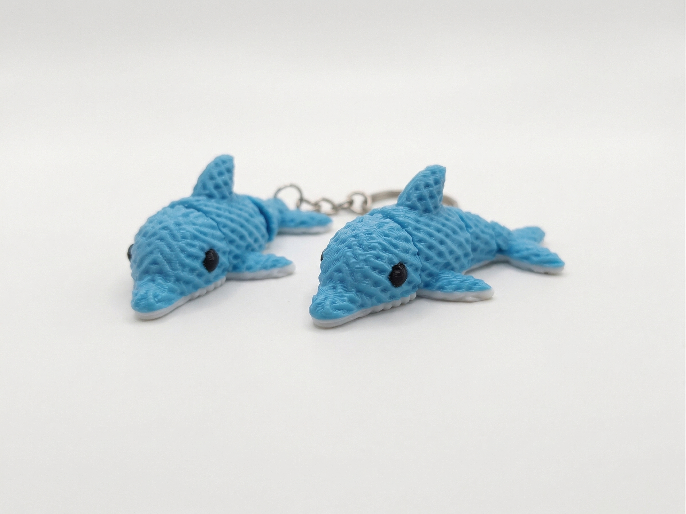 Mini knitted flexi dolphin + keychain