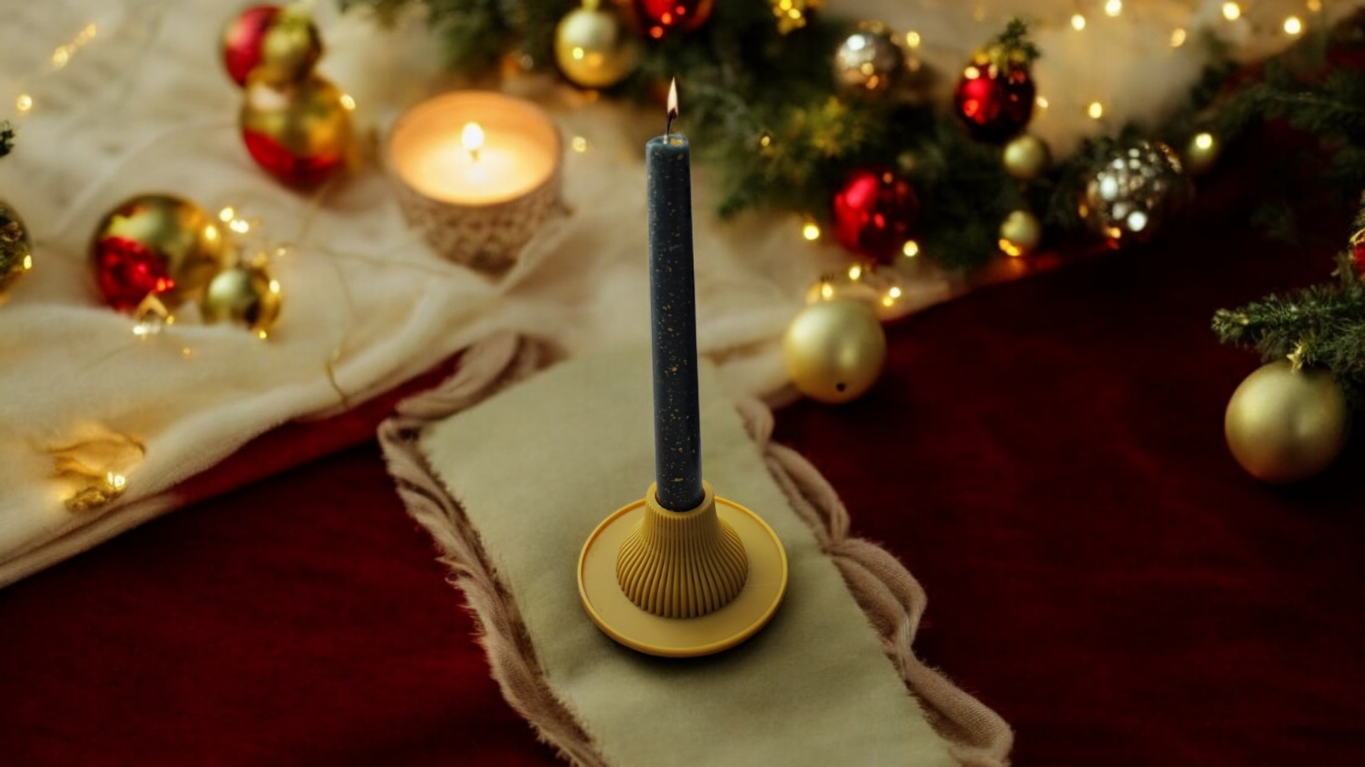 Candle Holder Elegant Ripple - Home Decor