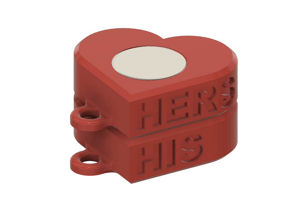 Valentine's Day heart-shaped bolt & nut couple