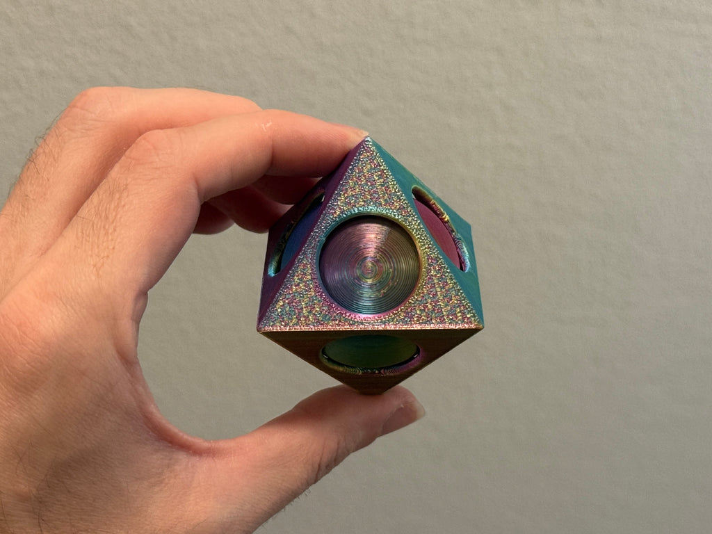 Spinning Sphere Inside the Octahedron | Fidget Toy