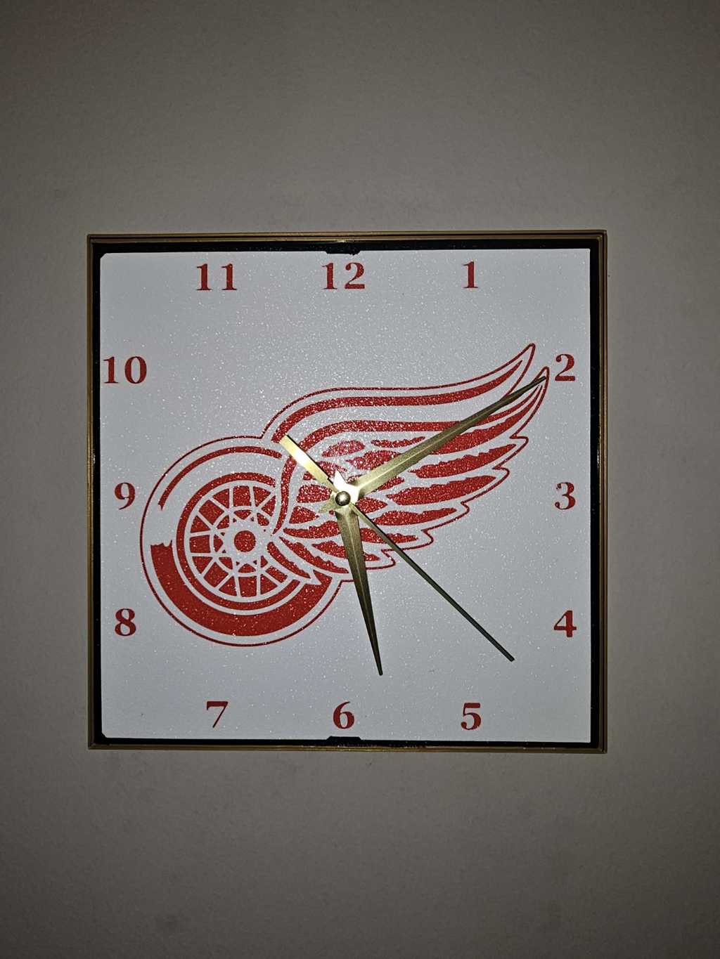 Detroit Red Wings Clock Face