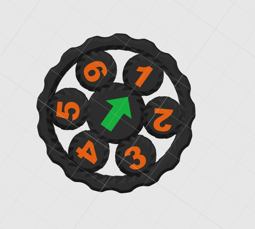 Rotary fidget spinner dice