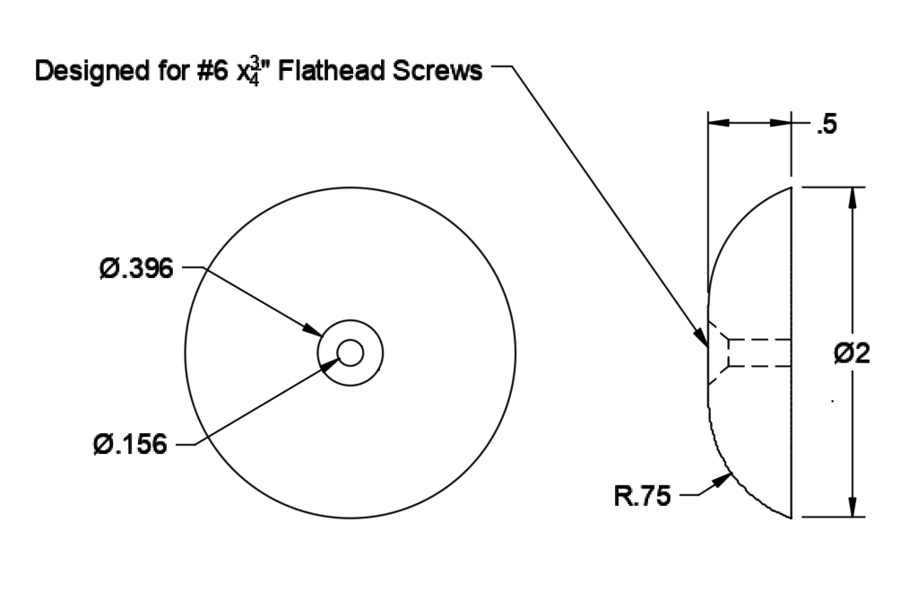2" Rivet Head for Theatre Stage