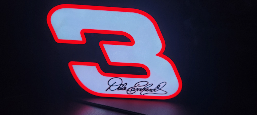 Dale Earnhardt Lightbox with Signature