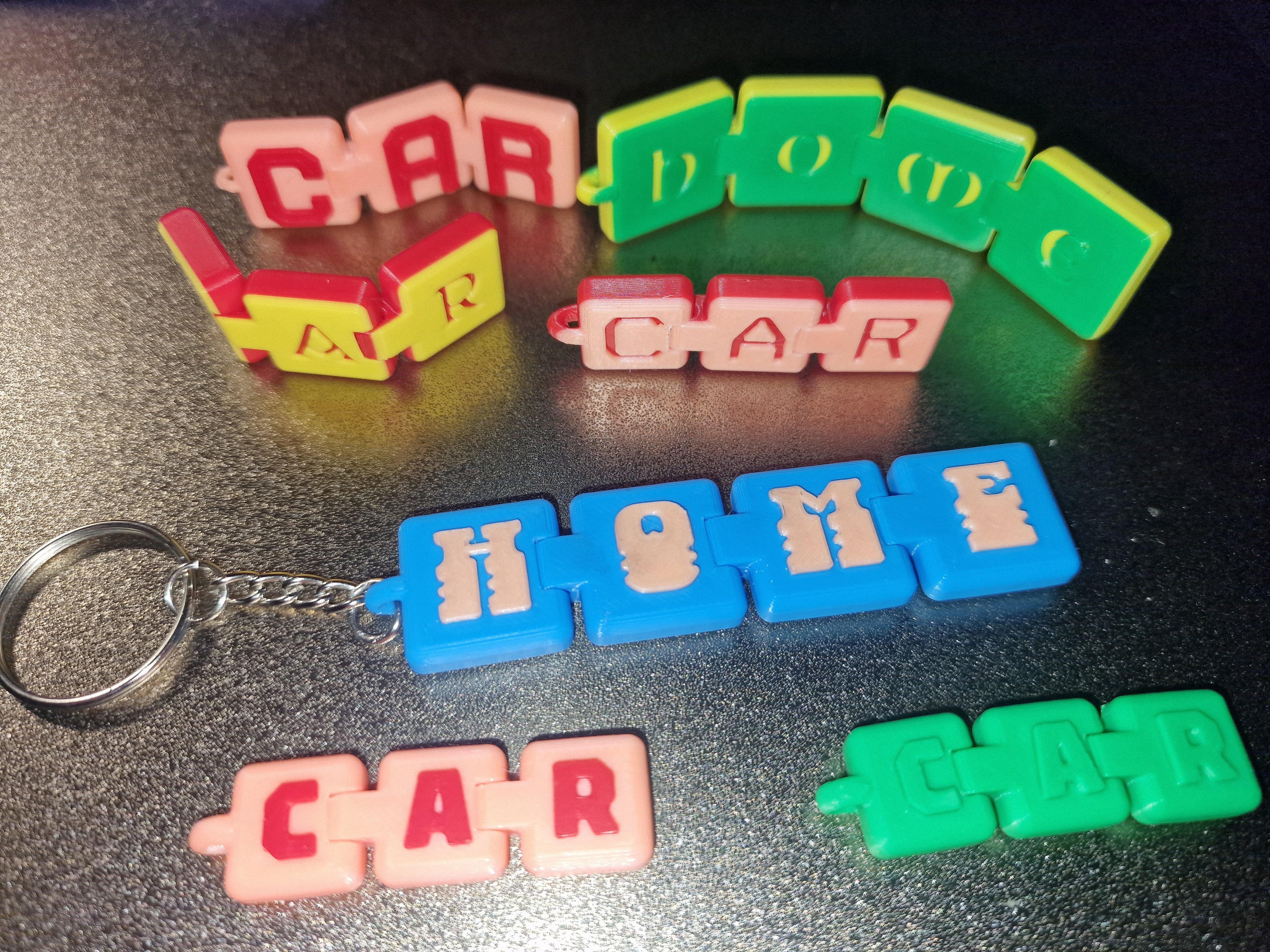 Customizable name keychain w/blocks (+8000 fonts)