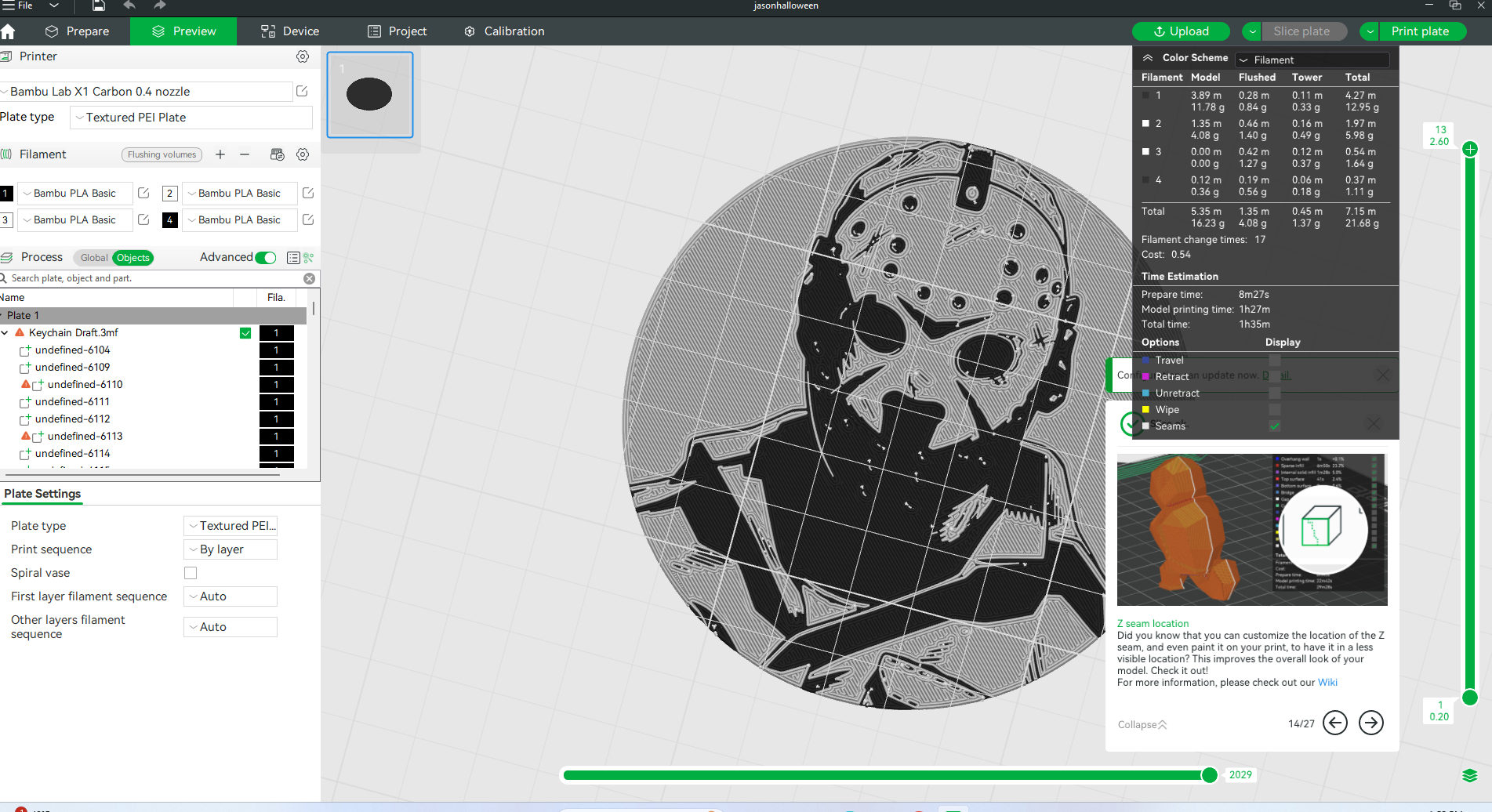 Jason Halloween Coaster