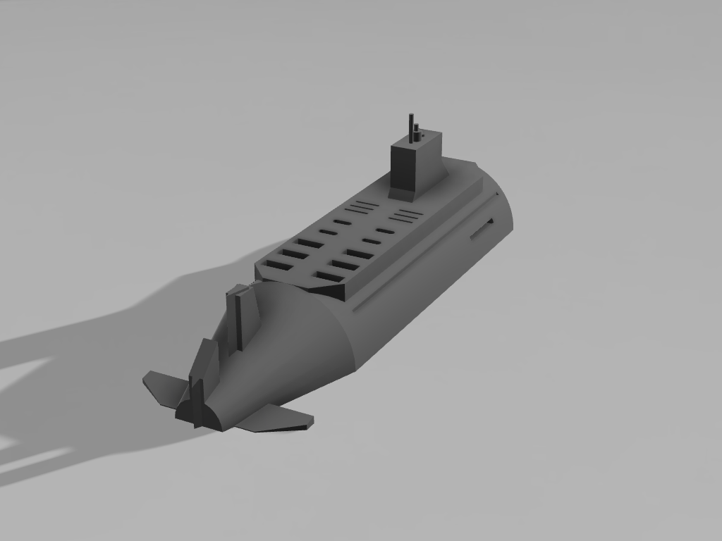USB and SD Card Holder Submarine