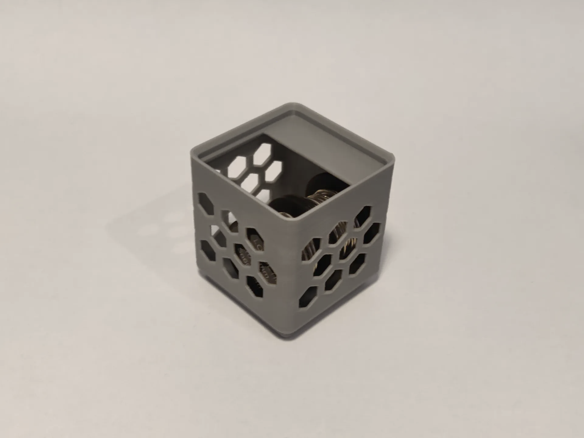 Gridfinity Bin 1x1 - Hex Wall