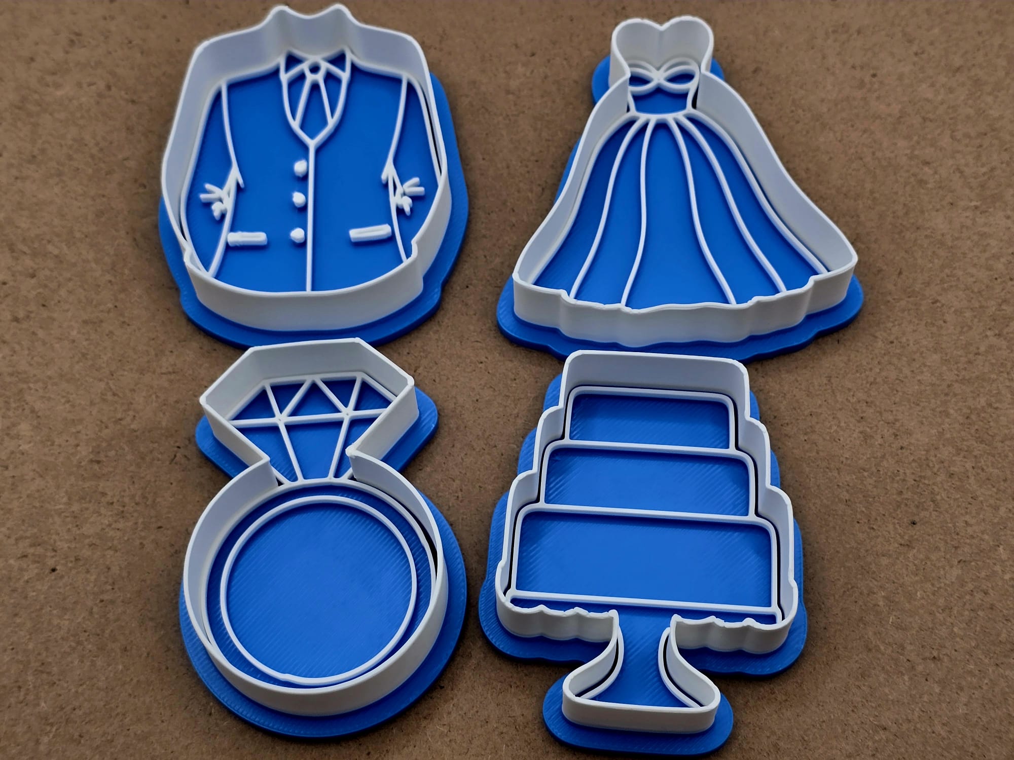 Wedding Day Ring Cake Cookie Cutter Stamp Bride