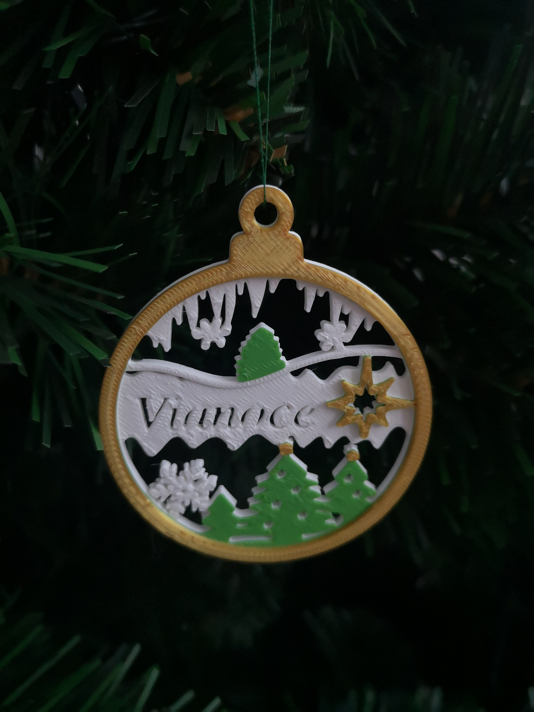 Christmas ornament/decoration with the inscription Christmas
