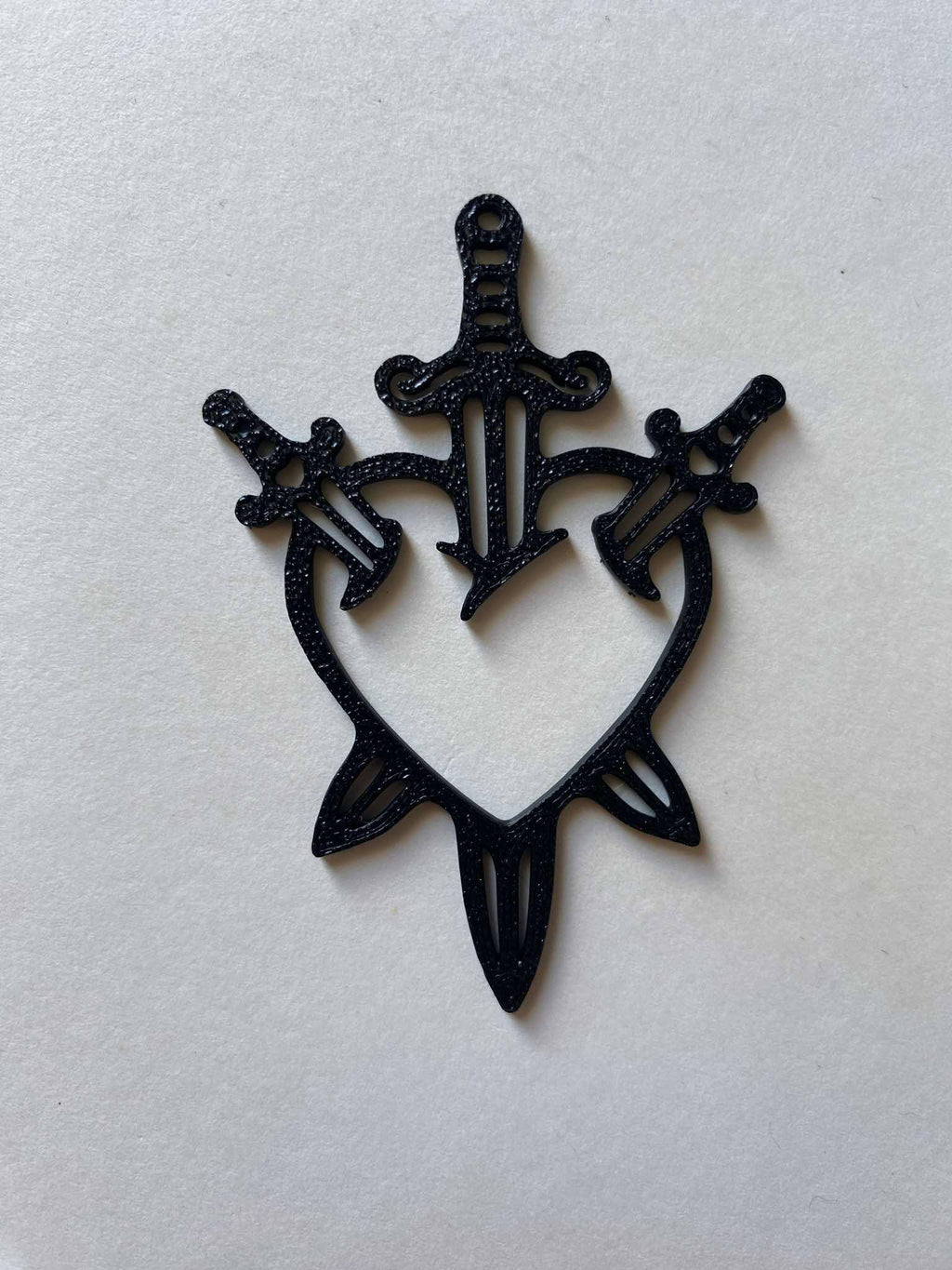 three of swords tarot card earrings