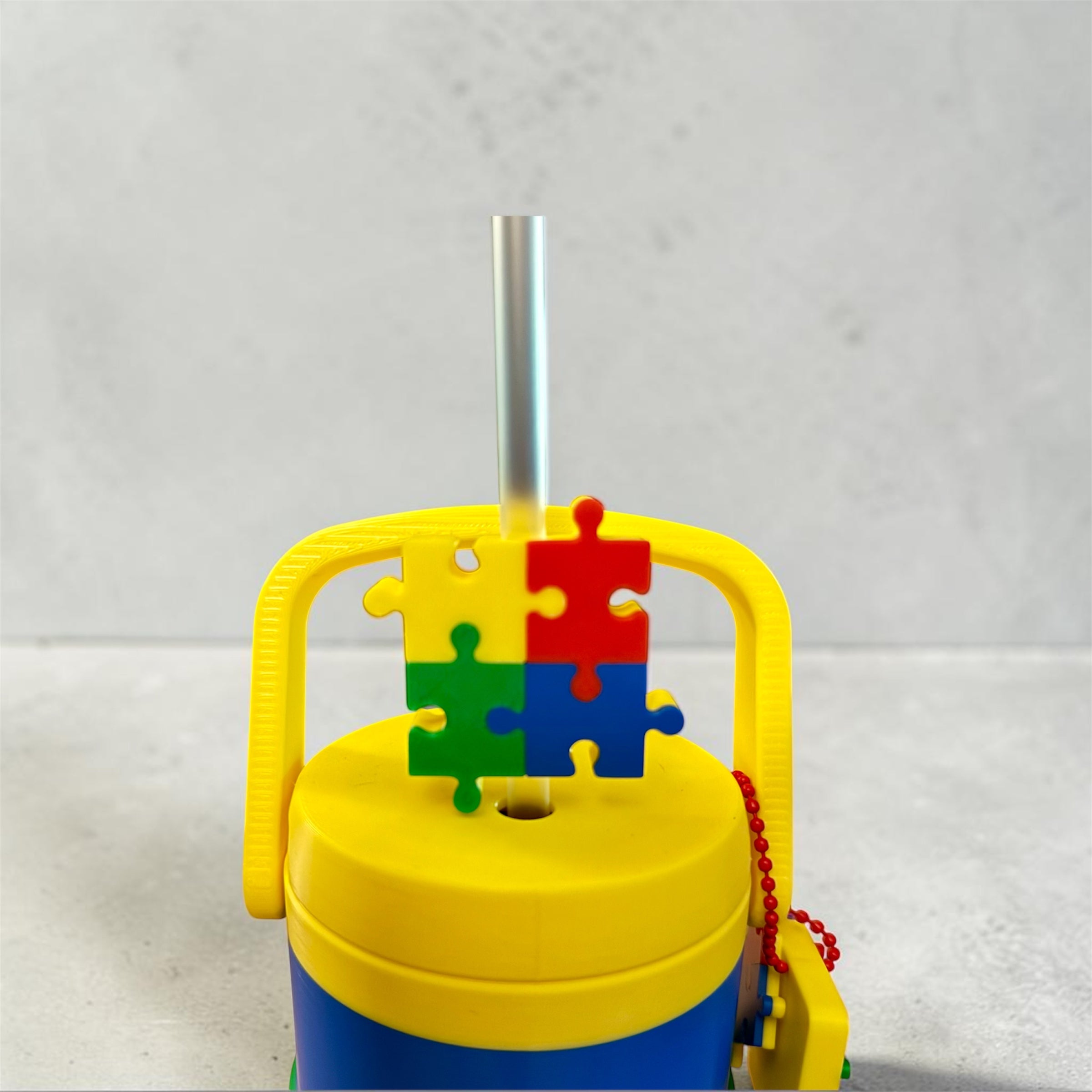 Autism Puzzle Straw Topper