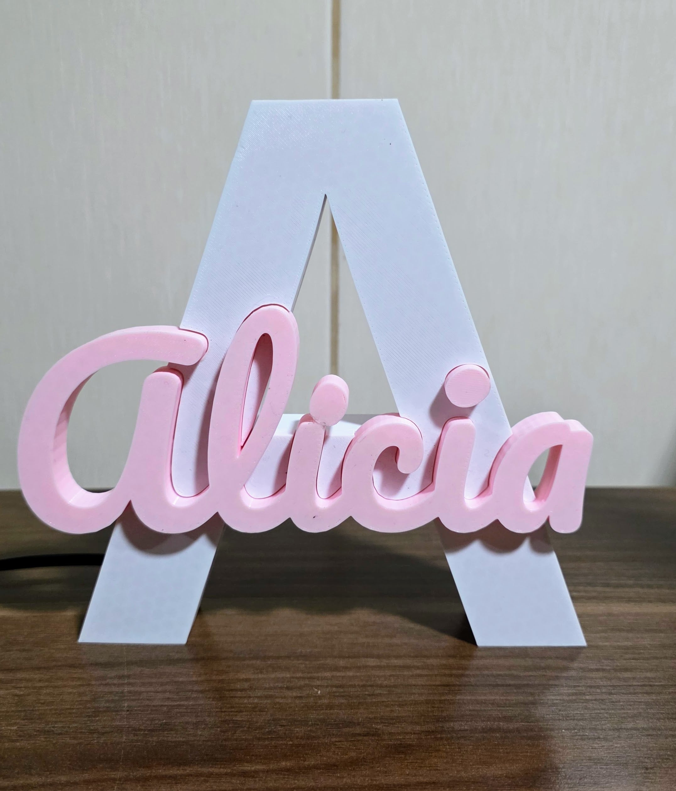 Parametric LED Initial & Name Lamp