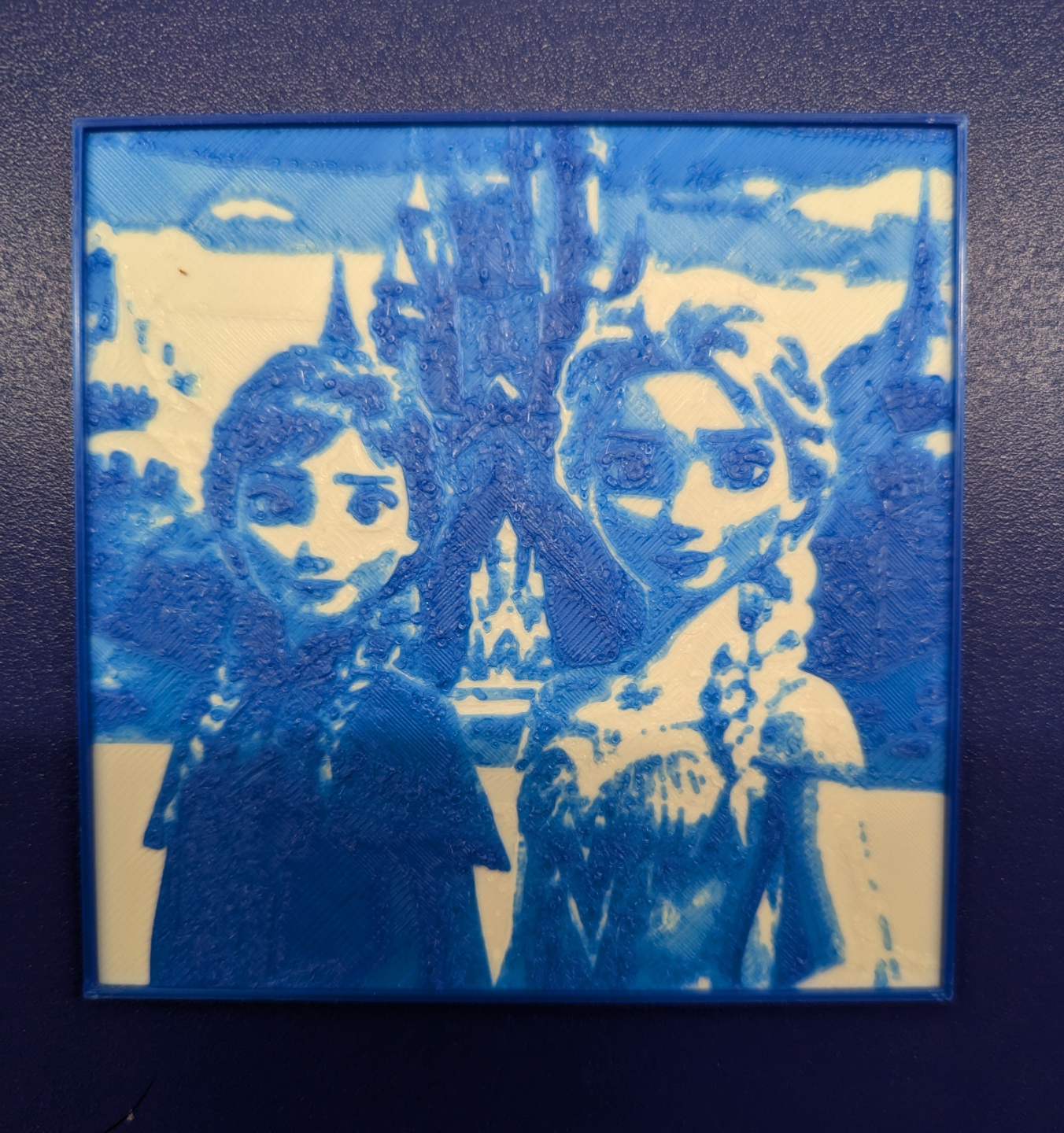 Lithopane - Frozen - Elsa and Anna Castle