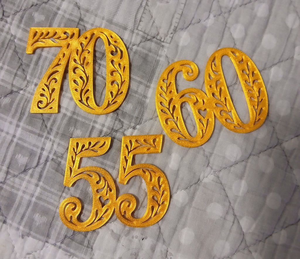 Beautiful ornamental birthday numbers