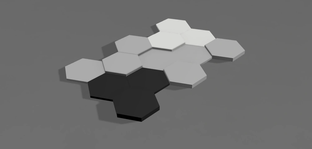 Hexagon Wall Art - Low Filament Usage