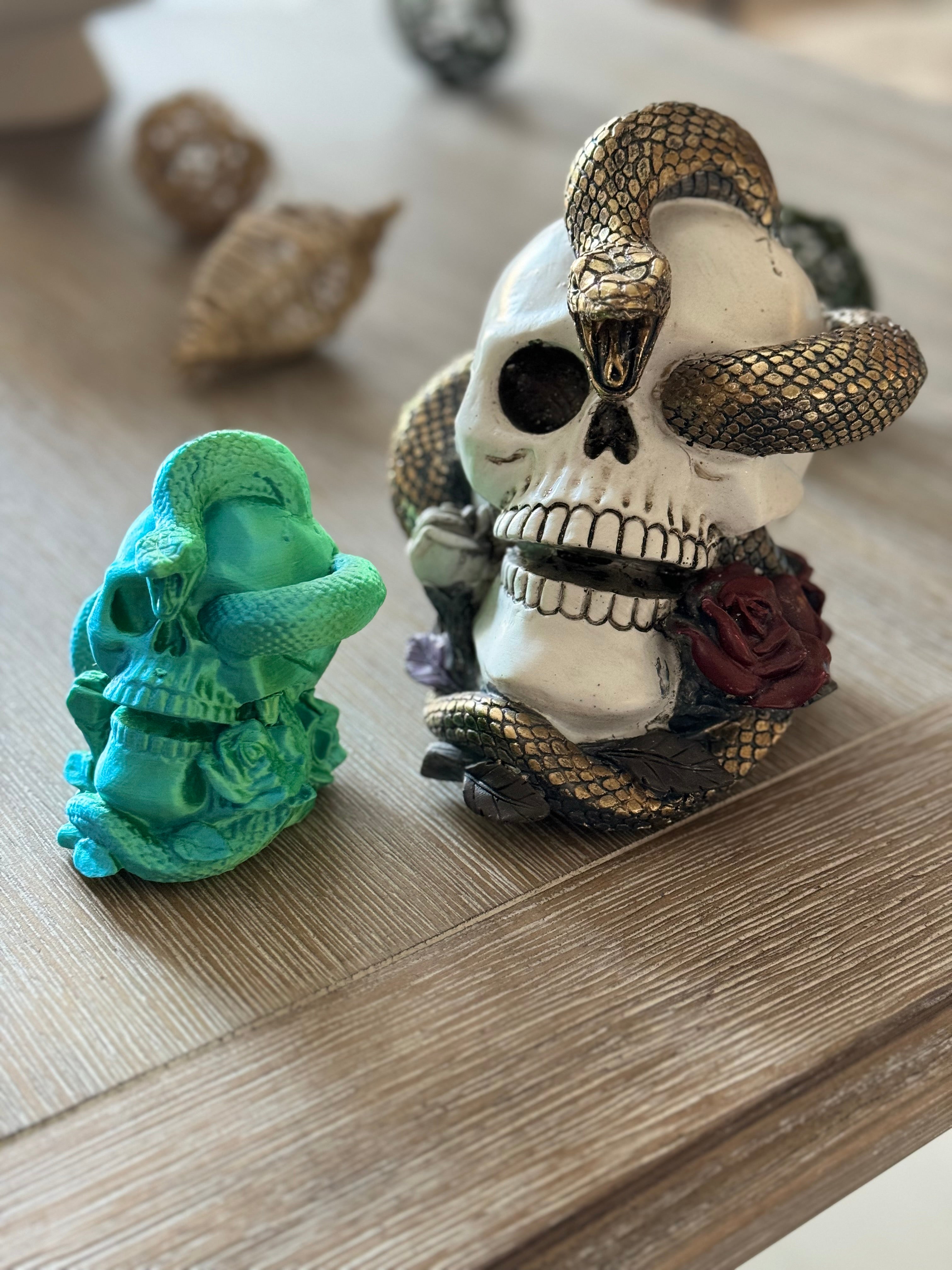Skull & Snake Sculpture (Photogrammetry / Scanned)