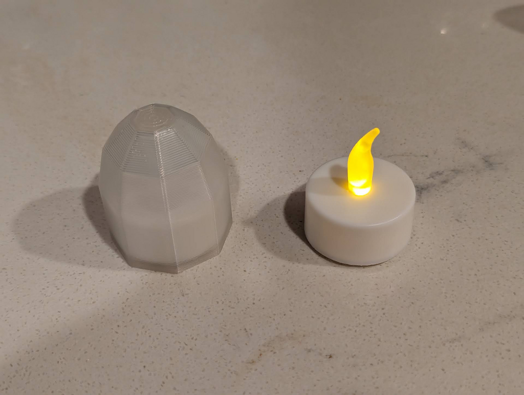 Faceted Dome Lamp for LED Tea Light