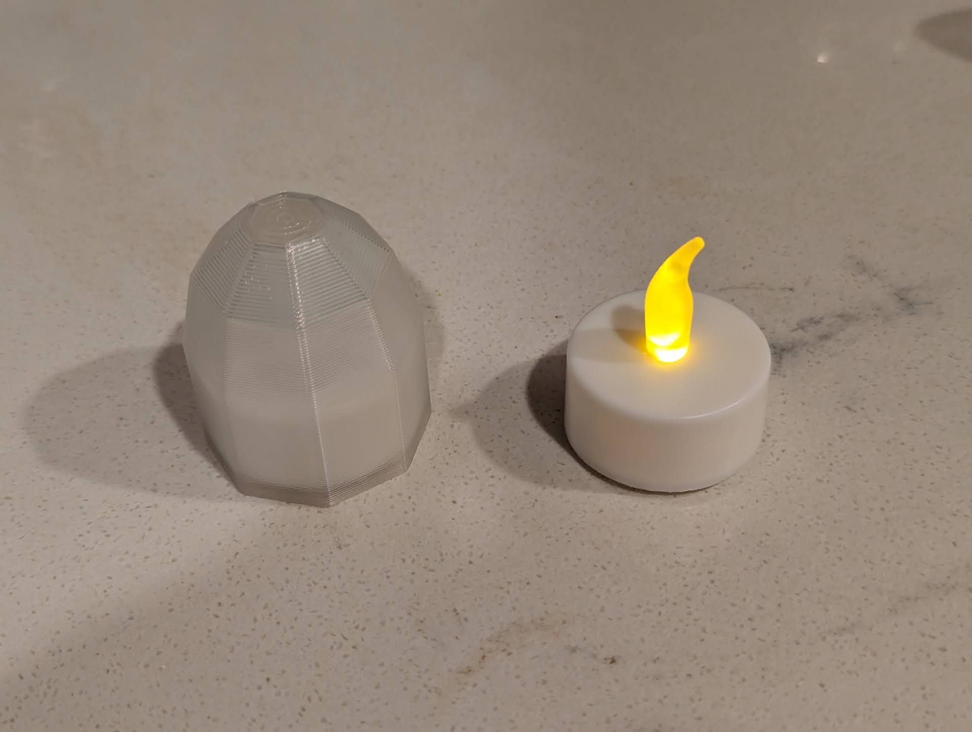 Faceted Dome Lamp for LED Tea Light