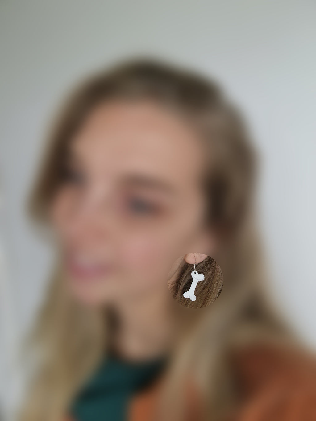 Bone earrings halloween