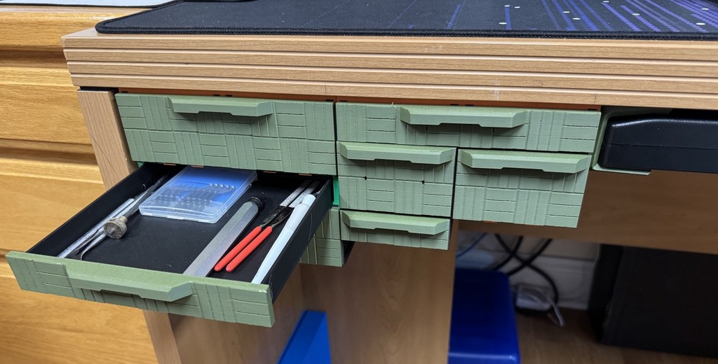 Modular Underdesk/table GEN2 Drawers quick locks