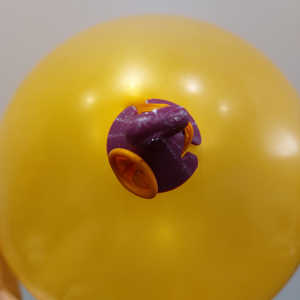 Balloon holder with eyelet