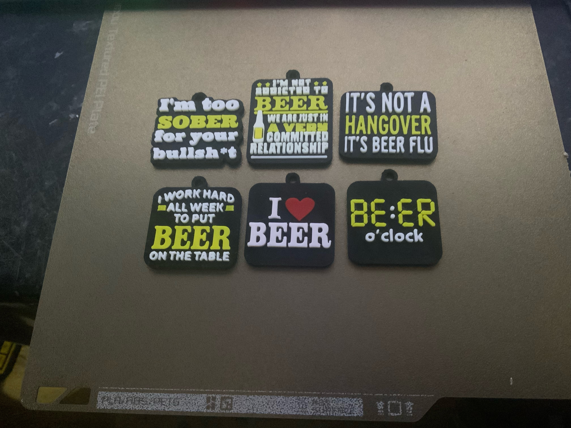 beer set 1 keychains / charms (free commercial)
