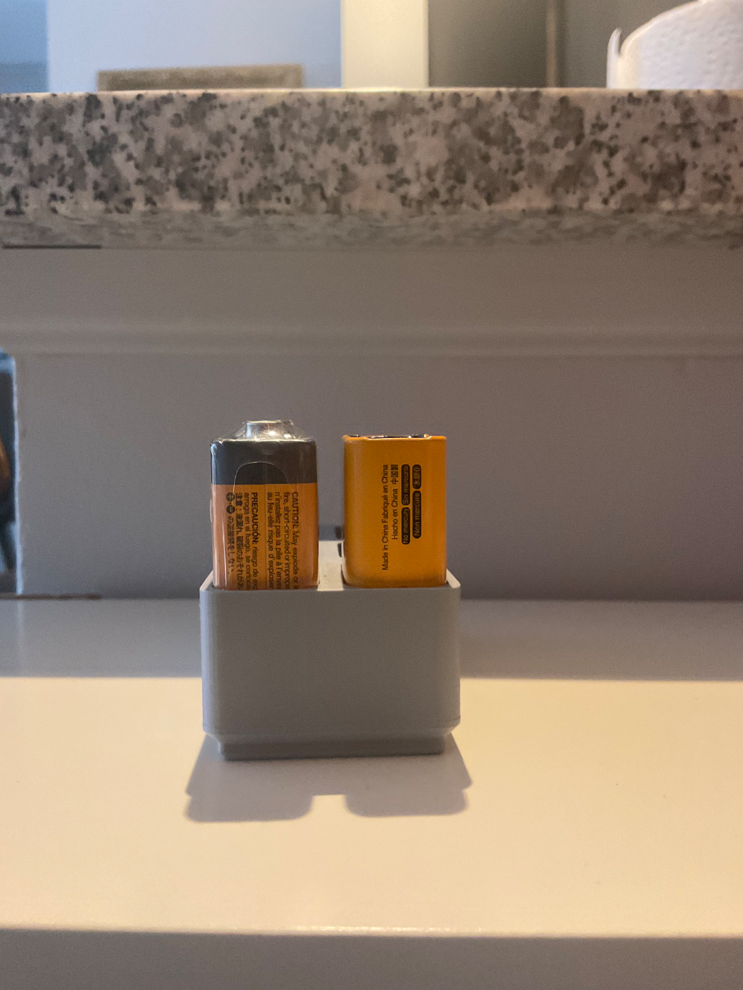 9V Battery Gridfinity 1x2 Safe Upside Down
