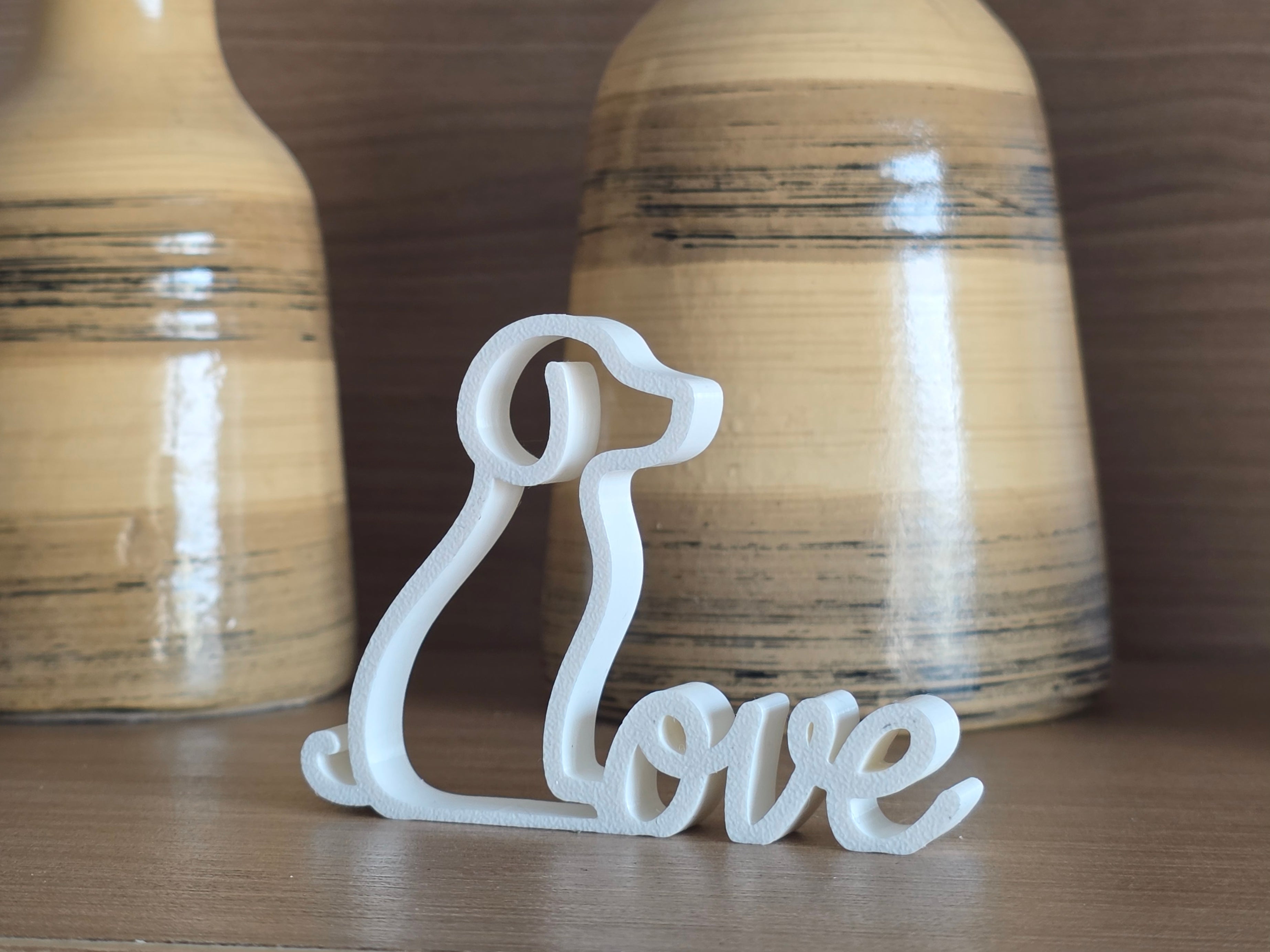 Love Dog Decorative Minimalist Home Decor 3D Model