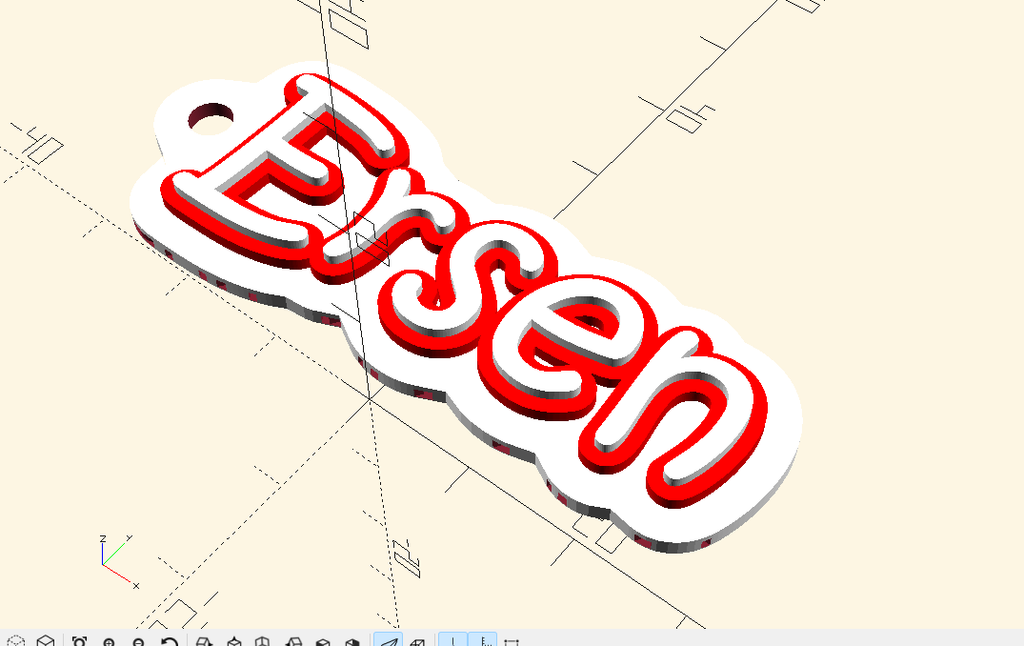 Parametric Multi-Layer Keychain Generator