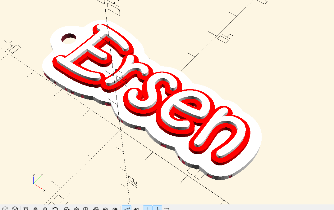 Parametric Multi-Layer Keychain Generator