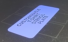 Customizable T-shirt Plate