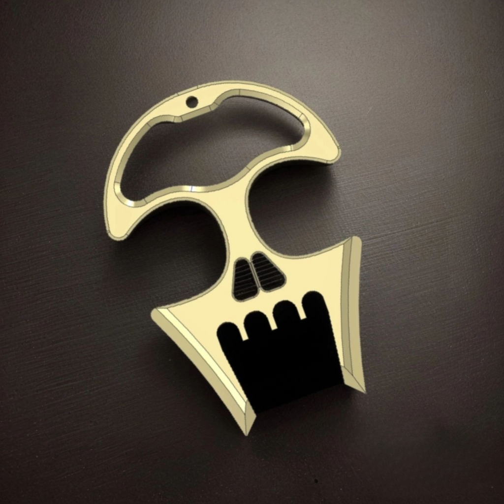Double Blade Skull Necklace Dagger