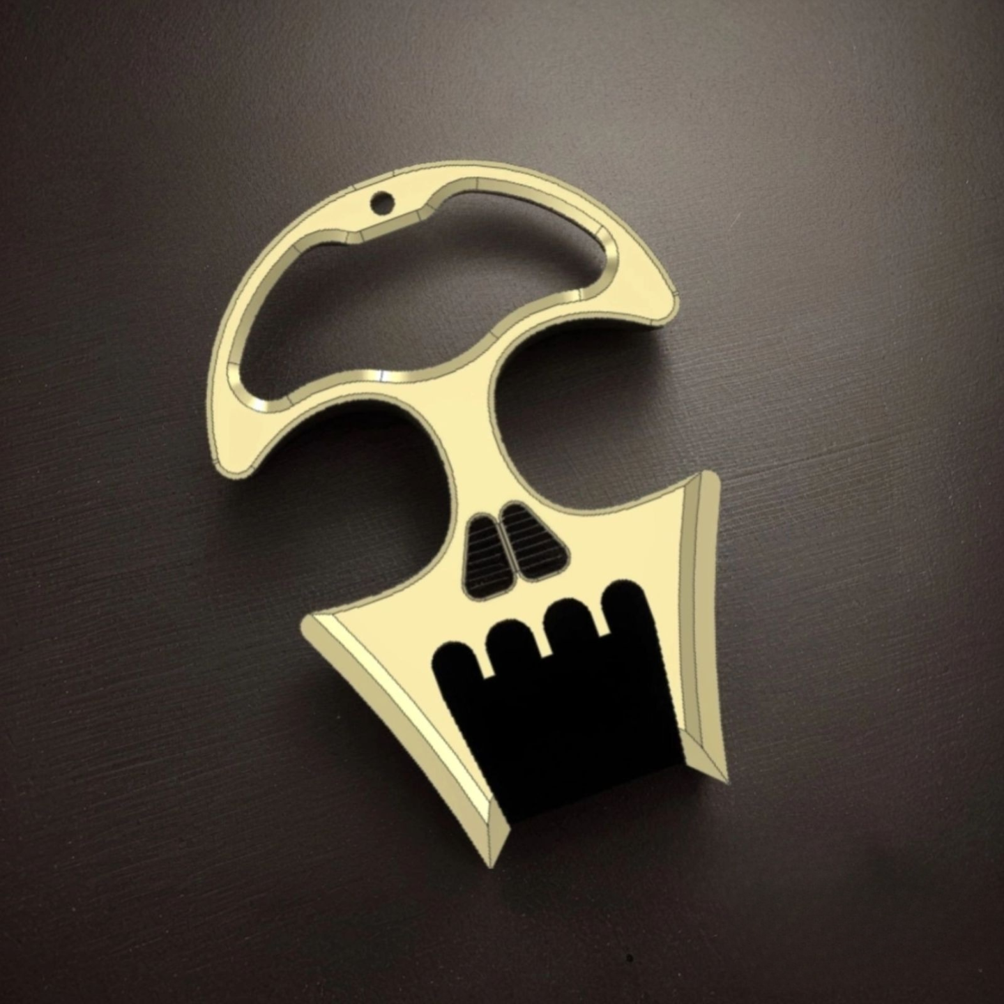 Double Blade Skull Necklace Dagger
