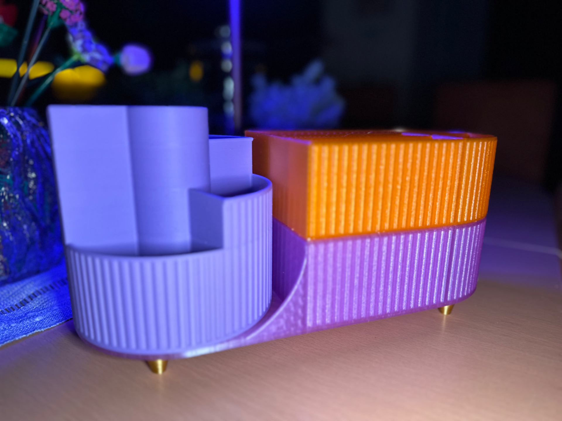 Makeup Organizer with Carousel and Multiple Tiers